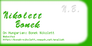 nikolett bonek business card